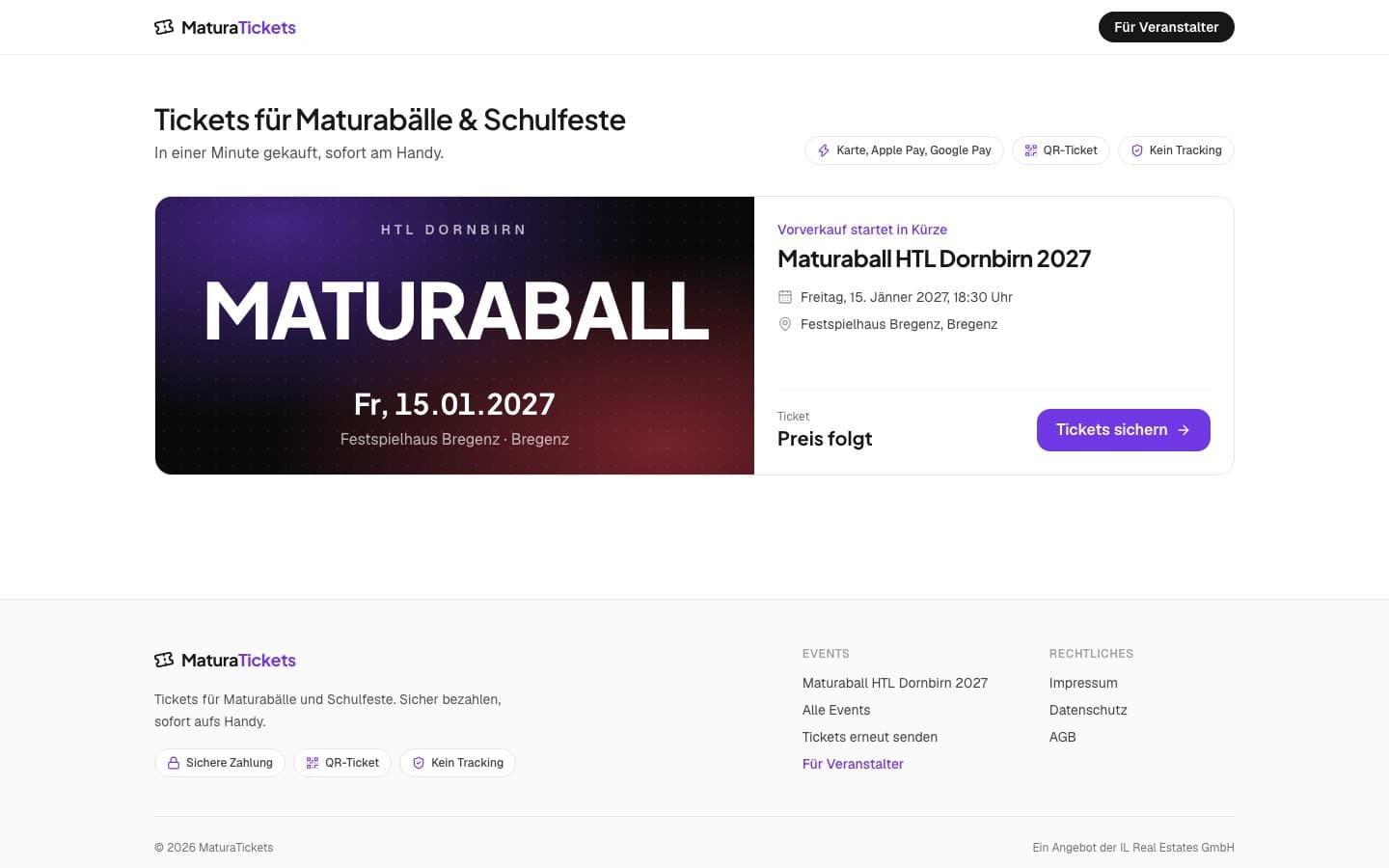 MaturaTickets Vorschau